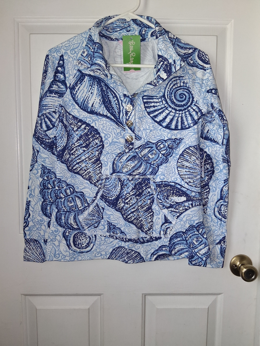 Lilly Pulitzer Blue and White Printed Pop Over